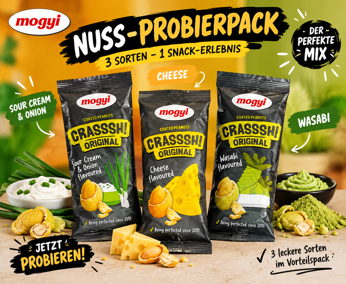 🥜 Nuss-Probierpack – 3 Sorten Mogyi Crasssh!